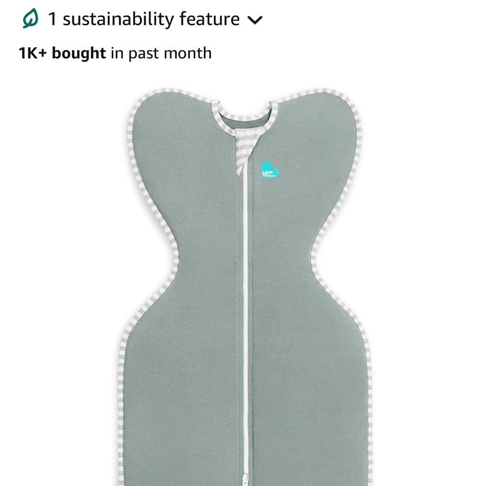 LIKE NEW Love to Dream Gray Kids Pajamas Sleep Sack